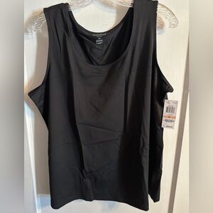 Charter Club Woman Plus Size Core Tank Top Deep Black 2X NWT
